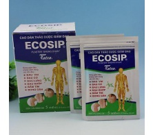 Cao Dán Thảo Dược Giảm Đau Ecosip Hộp 20 gói x 5 miếng ( 7,5cm x 10 cm ) 