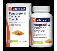 Thực phẩm bảo vệ sức khỏe VitaHealth Fenugreek & Cinnamon Complex ( 30 viên)