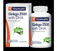 Thực phẩm bảo vệ sức khỏe VitaHealth Ginkgo 2500 with DHA ( 60 viên) Không có đánh giá