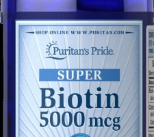 Viên uống hỗ trợ ngăn rụng tóc, làm đẹp da Puritan's Pride Biotin 5000 mcg - 120 viên