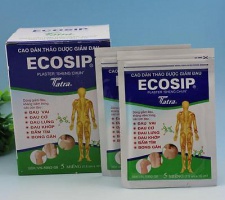 Cao Dán Thảo Dược Giảm Đau Ecosip Hộp 20 gói x 5 miếng ( 7,5cm x 10 cm ) 