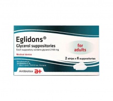 Thuốc hỗ trợ điều trị táo bón dạng viên đặt Eglidons for adults (2 vỉ x 6 viên/hộp)
