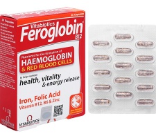 Vitabiotics Feroglobin B12 hỗ trợ tăng khả năng tạo máu hộp 30 viên