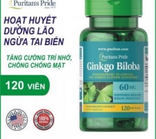 Viên Uống Ginkgo Biloba 60mg Puritan's Pride 120 Viên