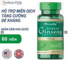 Nhân sâm Hàn Quốc Puritan's Pride Korean Ginseng Extract 100mg 60 viên