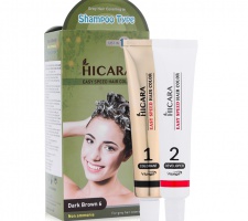 Thuốc nhuộm phủ bạc dạng gội màu nâu đen Hicara 120g