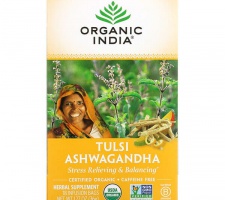 Organic India, Tulsi Tea, Ashwagandha, Caffeine-Free, 18 Infusion Bags, 1.27 oz (36 g)