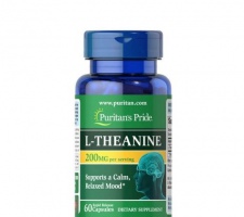 Viên uống bổ não, giảm stress Puritan’s Pride L-Theanine 200mg 60 Capsules