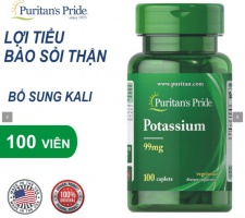  Viên uống lợi tiểu hỗ trợ giảm sỏi thận Potassium 99mg Puritan's Pride 100 viên