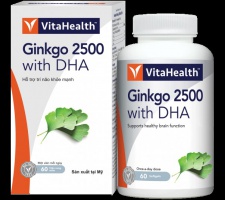 Thực phẩm bảo vệ sức khỏe VitaHealth Ginkgo 2500 with DHA ( 60 viên) 