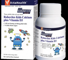 Thực phẩm bảo vệ sức khỏe VitaHealth Robovites Kids Calcium plus Vitamin D3 (30 viên nhai)