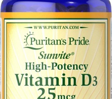 Viên uống bổ sung Vitamin D3 Puritan’s Pride Vitamin D3 25mcg (1000 IU) 100 Softgels