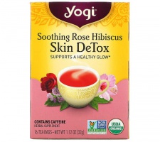 Yogi Tea, Skin DeTox, Soothing Rose Hibiscus, 16 Tea Bags, 1.12 oz (32 g)