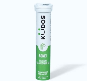 Viên sủi KUDOS Bone bổ sung Calcium D3 K2 hỗ trợ chắc khỏe xương (Tuýp 20 viên)