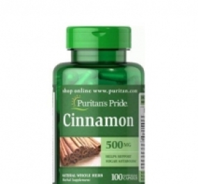 Viên uống hỗ trợ đường huyết từ quế Puritan’s Pride Cinnamon 500mg 100 Capsules