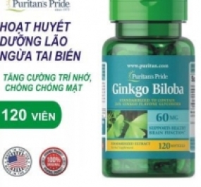 Viên Uống Ginkgo Biloba 60mg Puritan's Pride 120 Viên