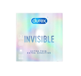 Bao Cao Su Durex Invisible Extra Thin Extra Sensitive Hộp 3 Cái