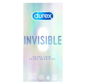 Bao Cao Su Durex Invisible Extra Thin Extra Sensitive Hộp 10 Cái