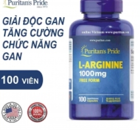 Viên uống hỗ trợ chức năng gan Puritan's Pride L-Arginine 1000mg 100 viên của Mỹ