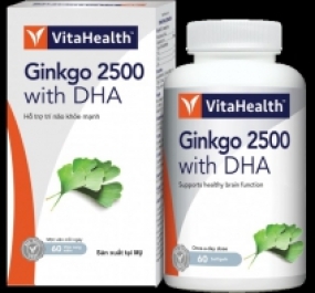 Thực phẩm bảo vệ sức khỏe VitaHealth Ginkgo 2500 with DHA ( 60 viên) 