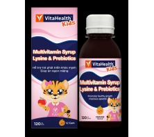 Siro giúp trẻ ăn ngon Vita Health multivitamin syrup lysine & prebiotics (chai 120ml)